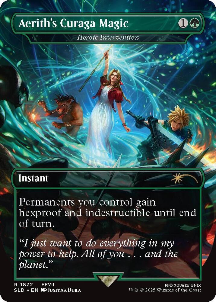 Aerith's Curaga Magic // Heroic Intervention [ #1872 ] (SLD-R)