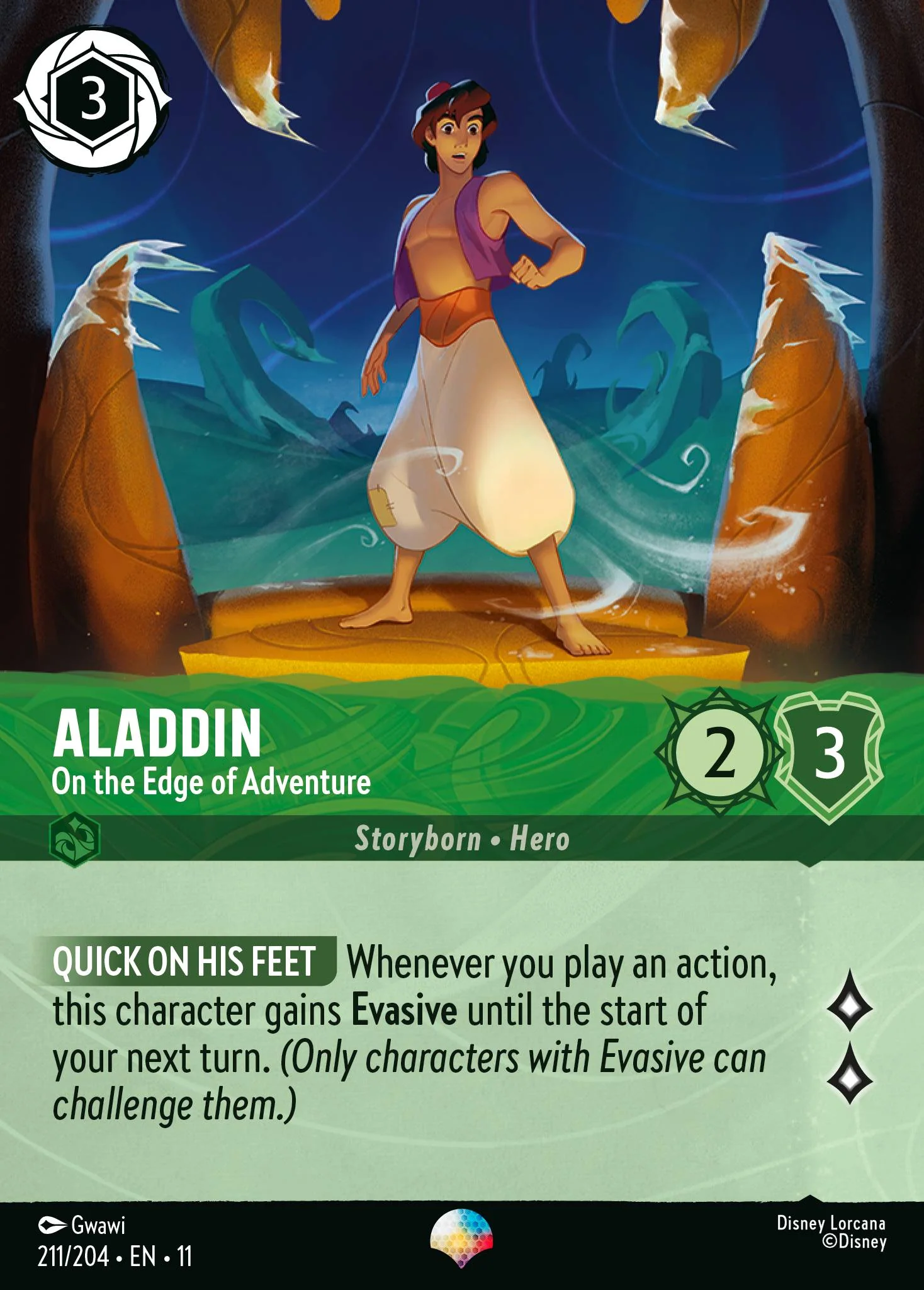 Aladdin - On the Edge of Adventure  (211/204 - Winterspell)  Epic