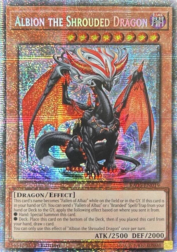 Albion the Shrouded Dragon (RA05-EN019) Starlight Rare Near Mint 1st Edition