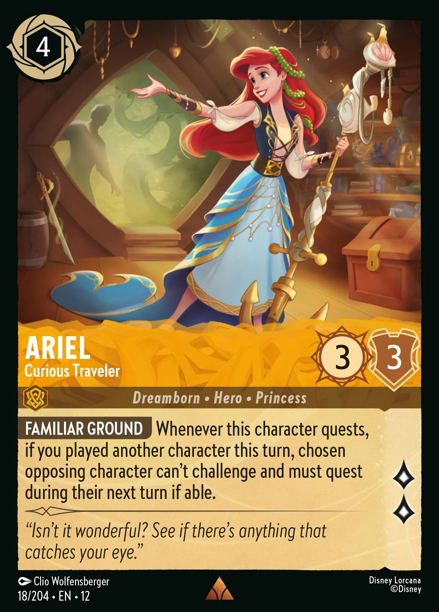 Ariel - Curious Traveler (Wilds Unknown 018/204) Rare