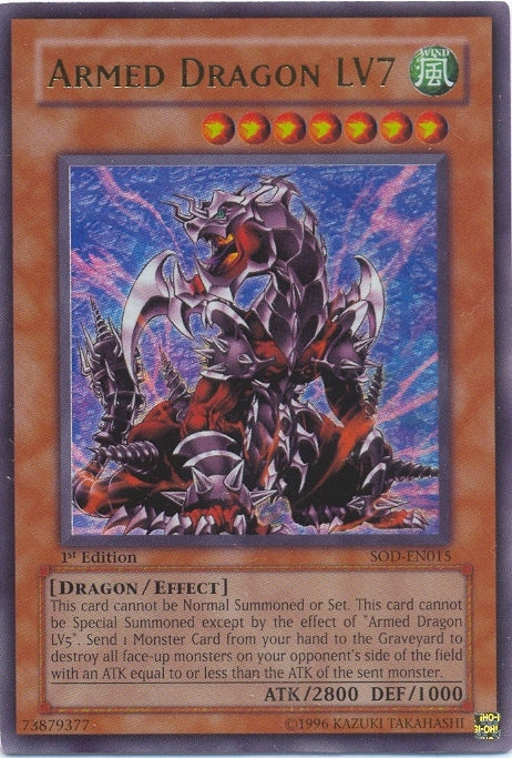 Armed Dragon LV7 (SOD-EN015) Ultra Rare - Near Mint 1st Edition