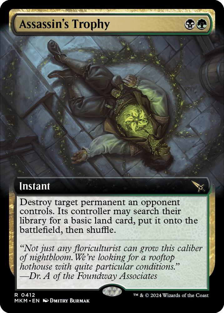 Assassin's Trophy [#0412 Extended Art] (MKM-R) Moderate Play