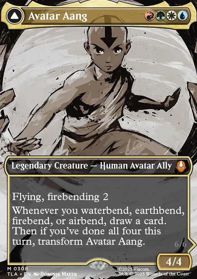 Avatar Aang // Aang, Master of Elements [ #0308 Borderless ] (TLA-M) - Image 2