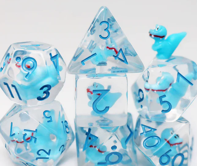Baby Velociraptor RPG Dice Set