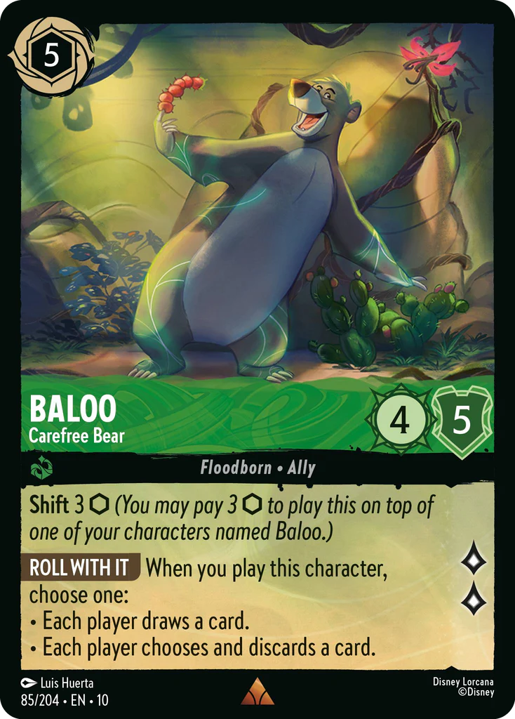 Baloo - Carefree Bear (085/204 - Whispers in the Well) Rare
