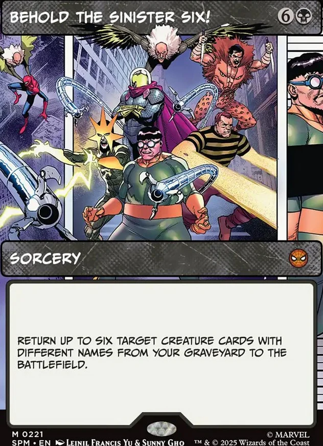 Behold the Sinister Six! [ #0221 Borderless ] (SPM-M) - Image 2