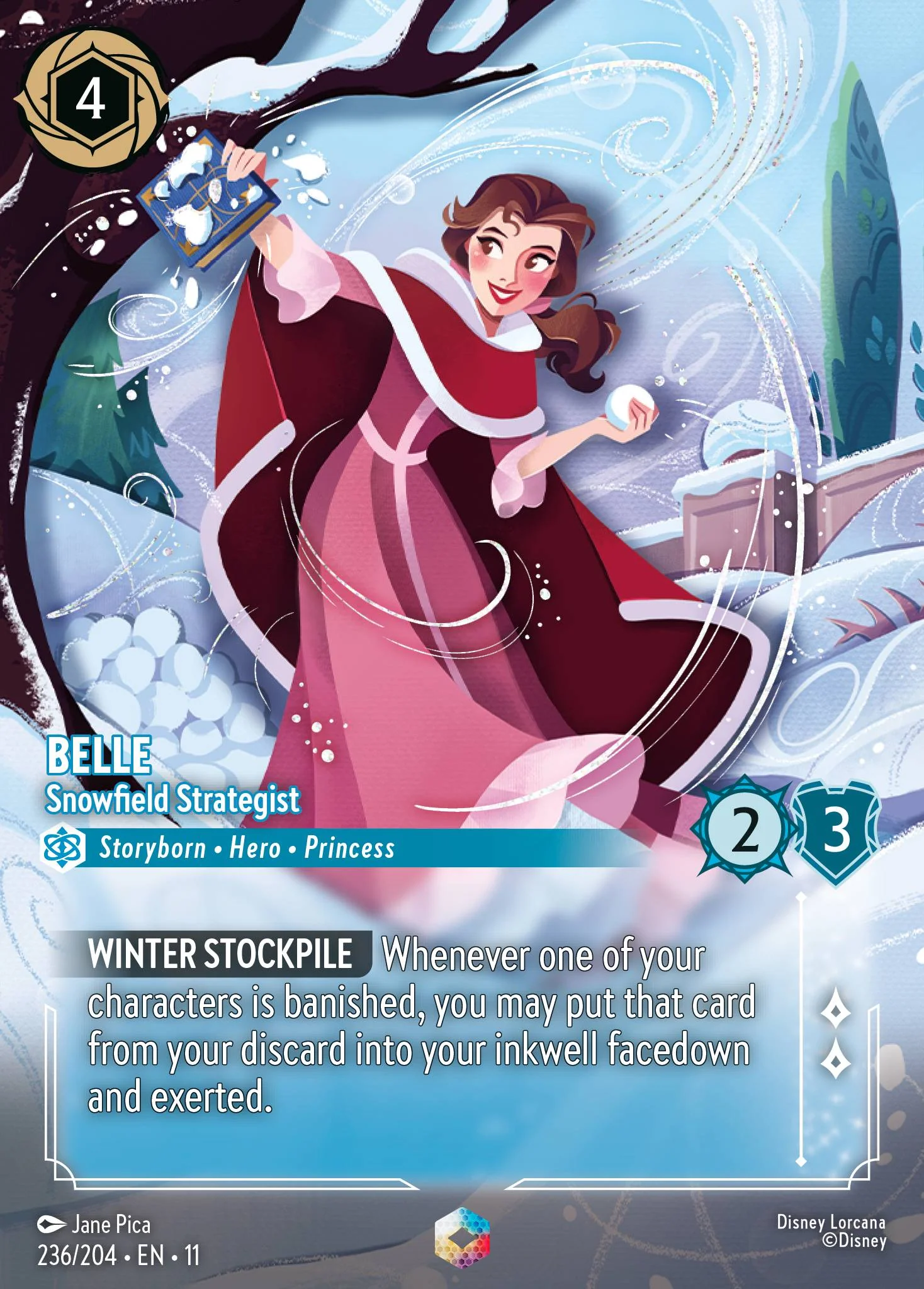 Belle - Snowfield Strategist  (236/204 - Winterspell)  Enchanted