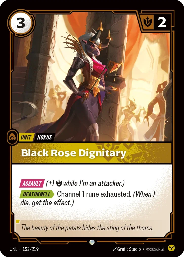 Black Rose Dignitary - 152/219 (UNL)  Common
