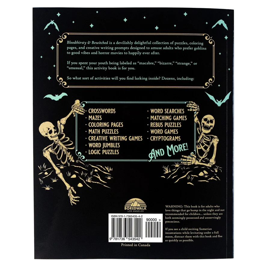 Bloodthirsty and Bewitched Adult Activity Book - Image 3
