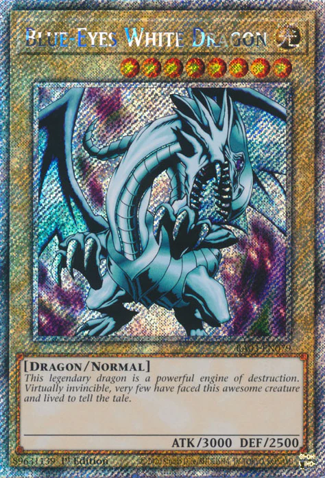 Blue-Eyes White Dragon (RA03-EN079) Platinum Secret Rare - Near Mint 1st Edition