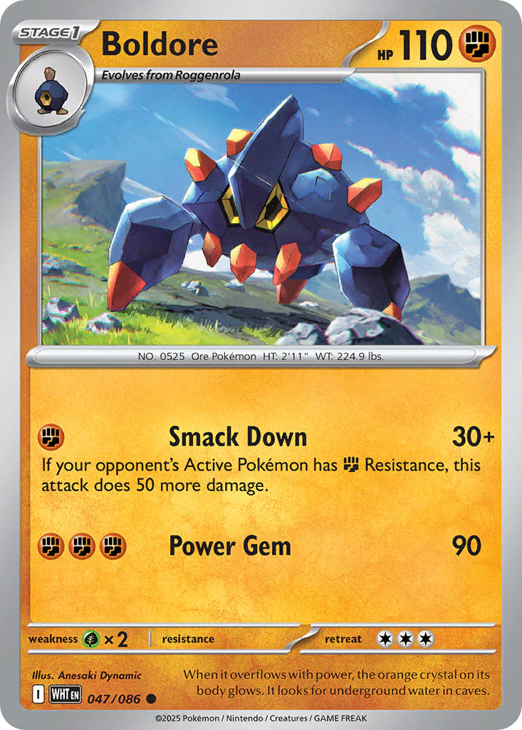Boldore (Master Ball Pattern) - 047/086 (WHT) Common