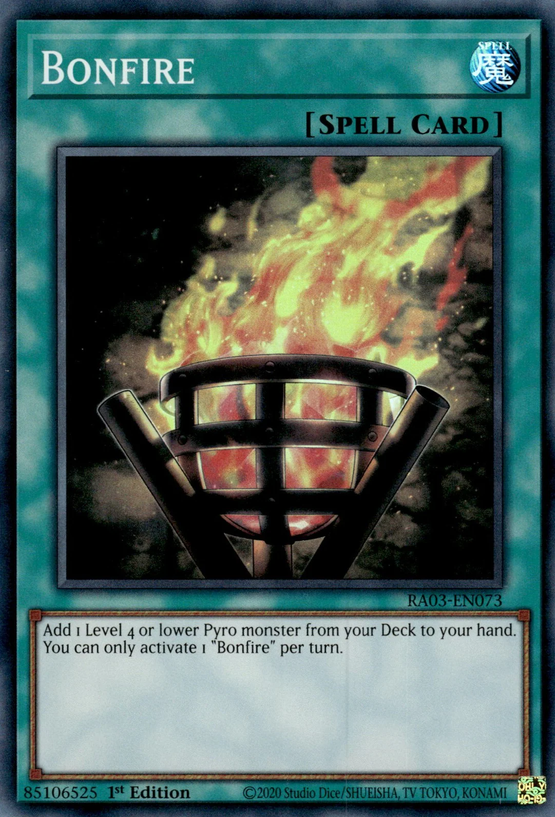 Bonfire (RA03-EN073) Super Rare - Near Mint 1st Edition