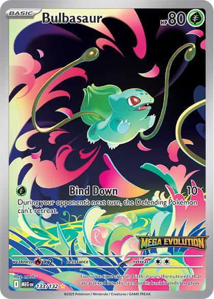 Bulbasaur (Mega Evolution Stamped) - 133/132 (MEG) Illustration Rare
