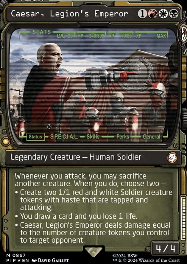 Caesar, Legion's Emperor [#0867 Showcase Surge Foil] (PIP-M)