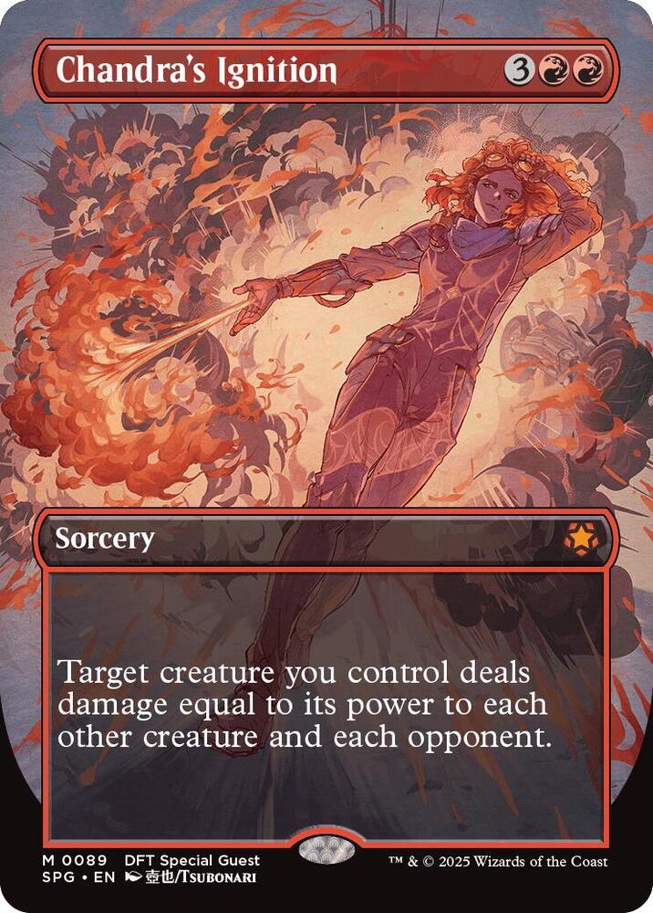 Chandra's Ignition [ #0089 Borderless ] (SPG-M-FOIL) Light Play