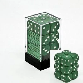 CHX25605: Opaque - 16mm D6 Green/White (12)