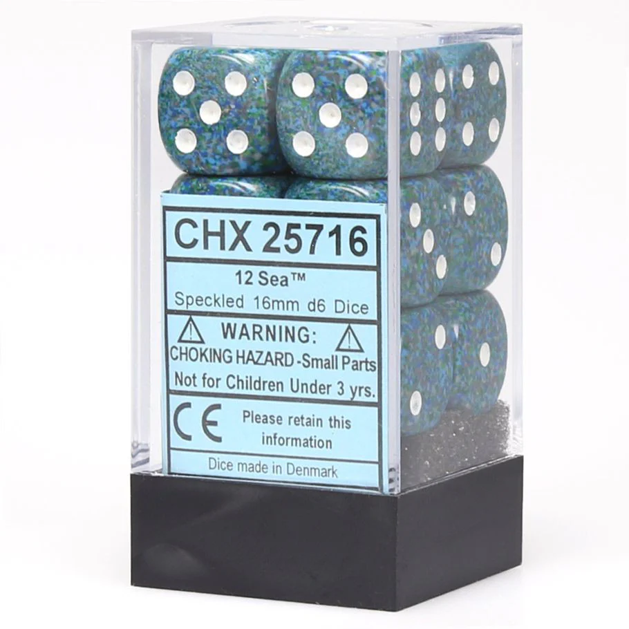 CHX25716: Speckled - 16mm D6 Sea (12)