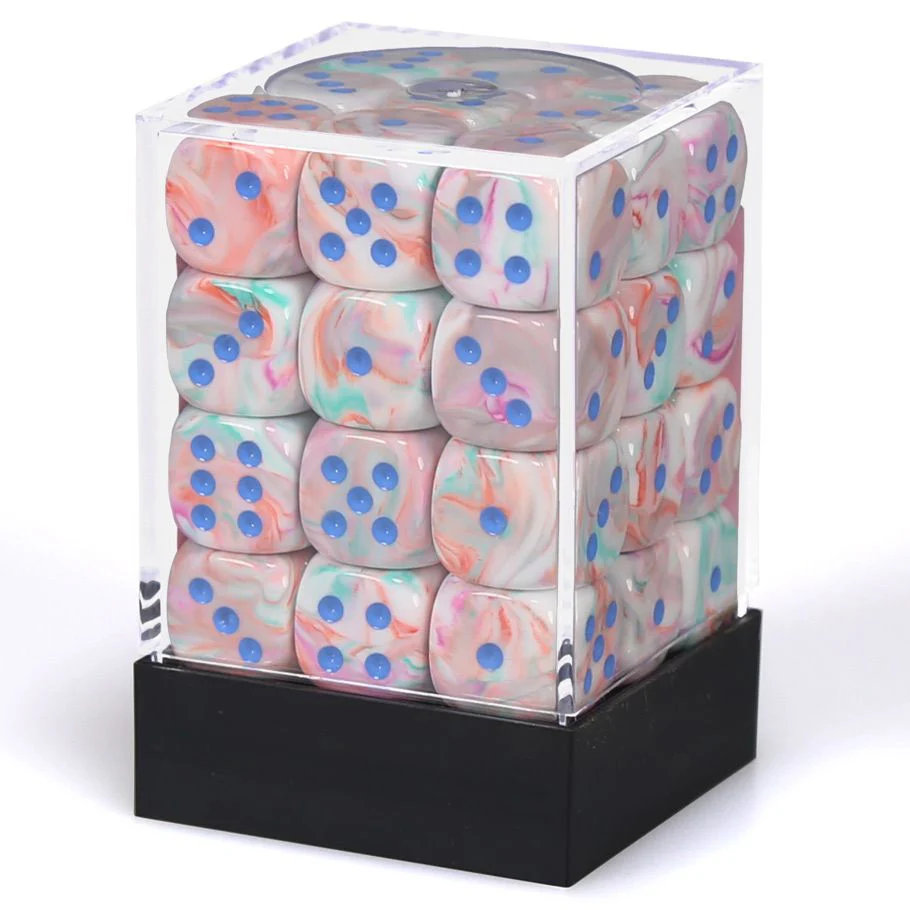 CHX27944: Festive - 12mm D6 Pop-Art w/blue (36)