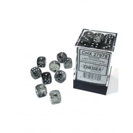 CHX27978: Borealis - 12mm D6 Light Smoke/Silver (Luminary) (36)