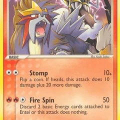 Entei - 01/17 (POP) Rare - Light Play Holofoil
