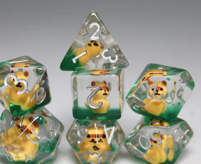 Baby Raccoon RPG Dice Set