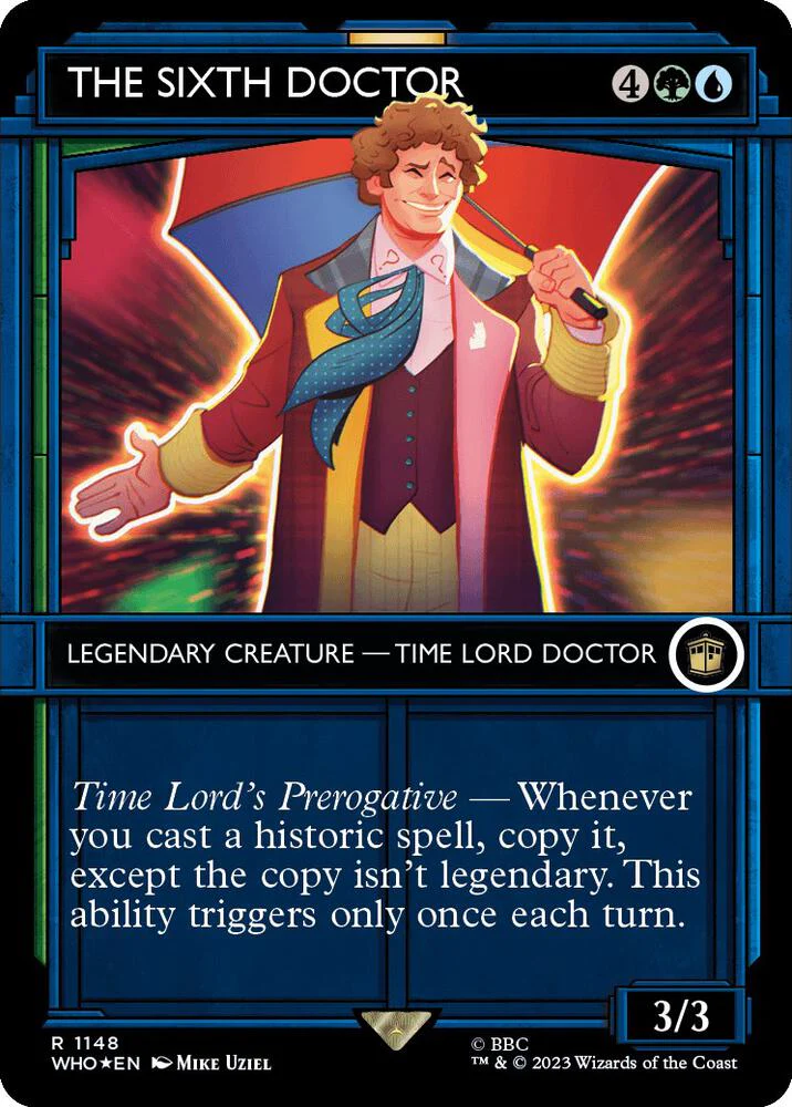 The Sixth Doctor [#1148 Surge Foil Tardis Showcase] (WHO-R) Moderate Play