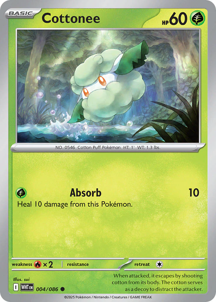 Cottonee (Master Ball Pattern) - 004/086 (WHT) Common