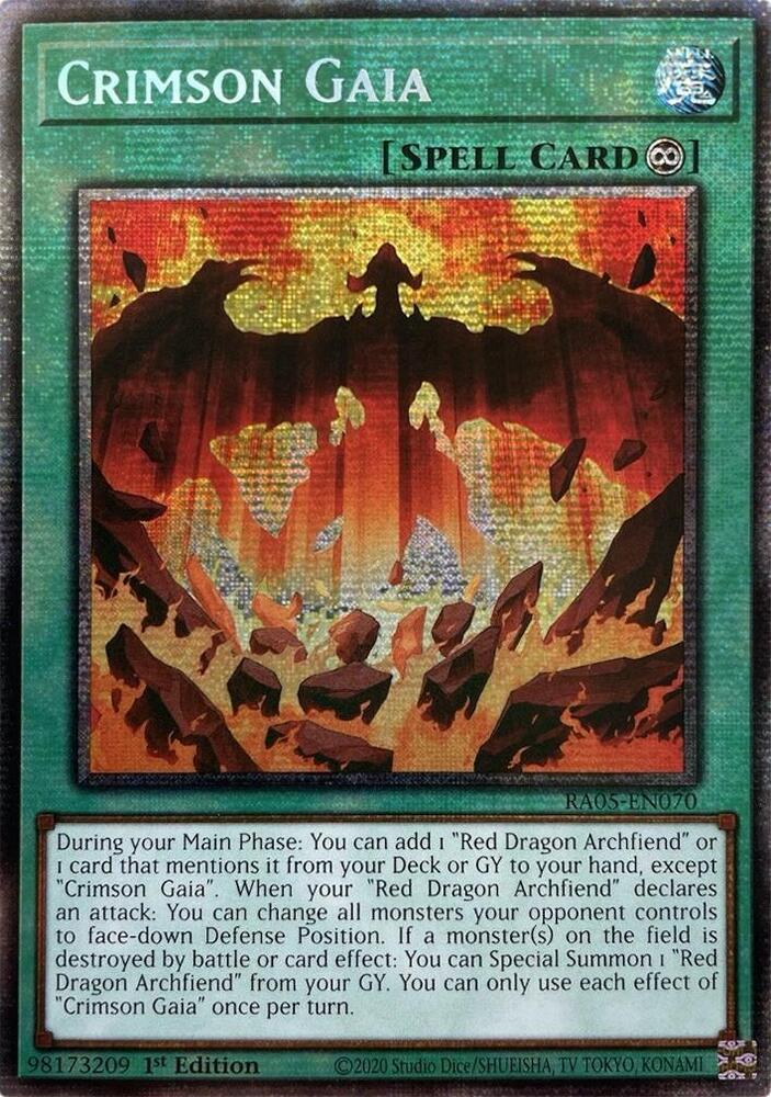 Crimson Gaia (RA05-EN136) Starlight Rare Near Mint 1st Edition