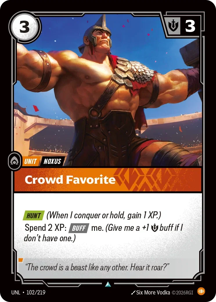 Crowd Favorite - 102/219 (UNL)  Uncommon