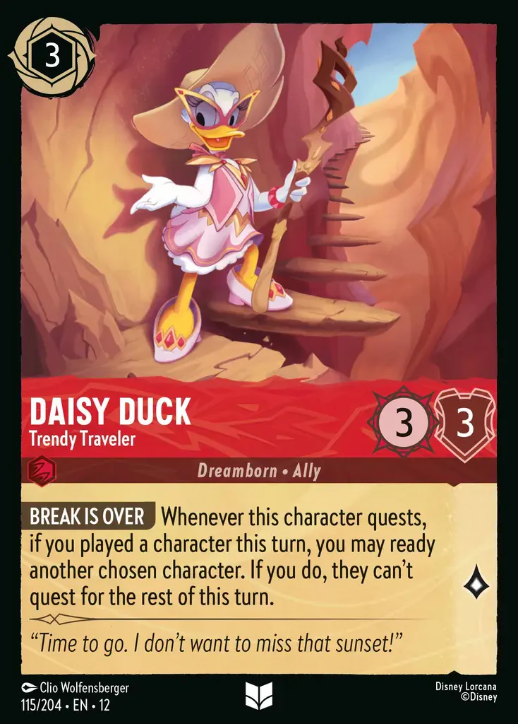 Daisy Duck - Trendy Traveler (Wilds Unknown 115/204) Uncommon