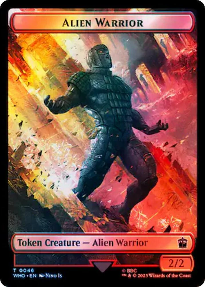 Dalek [#0044] // Alien Warrior [#0046] (WHO-T-Surge Foil)