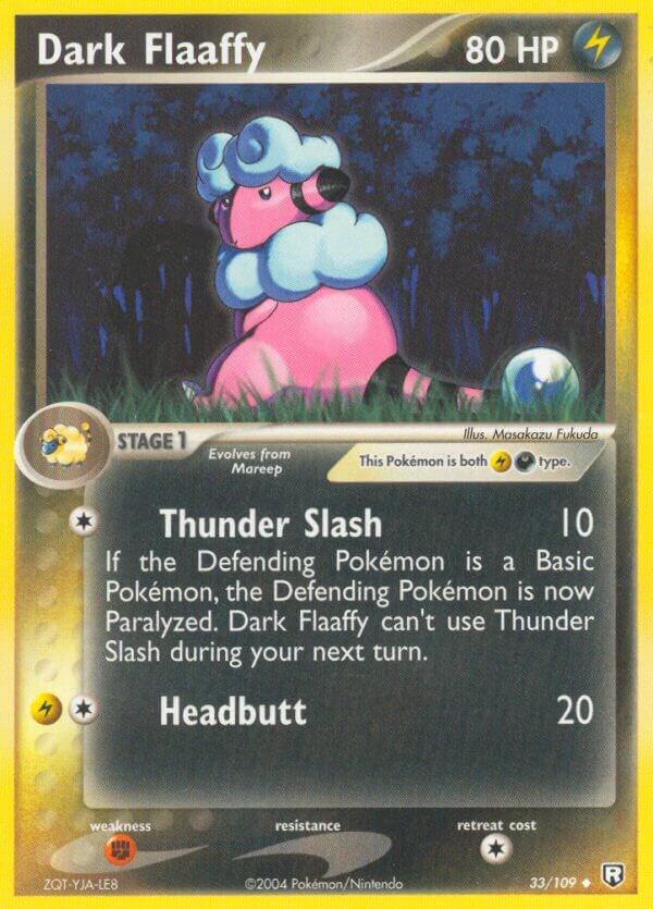Dark Flaaffy- 33/109 (RR) Uncommon Light Play Unlimited