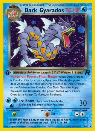 Dark Gyarados (8/82) Near Mint - Unlimited Holofoil - Image 2