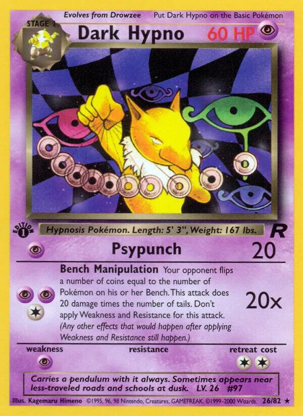 Dark Hypno - 26/82 (TR) Rare Moderate Play Unlimited