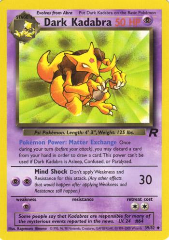 Dark Kadabra - 39/82 (TR) Uncommon - Near Mint Unlimited