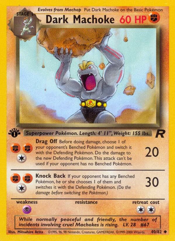 Dark Machoke  - 40/82 (TR) Uncommon - Light Played 1st Edition