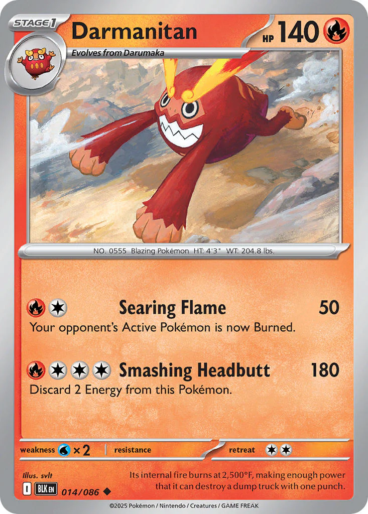 Darmanitan (Master Ball Pattern) - 014/086 (BLK) Uncommon