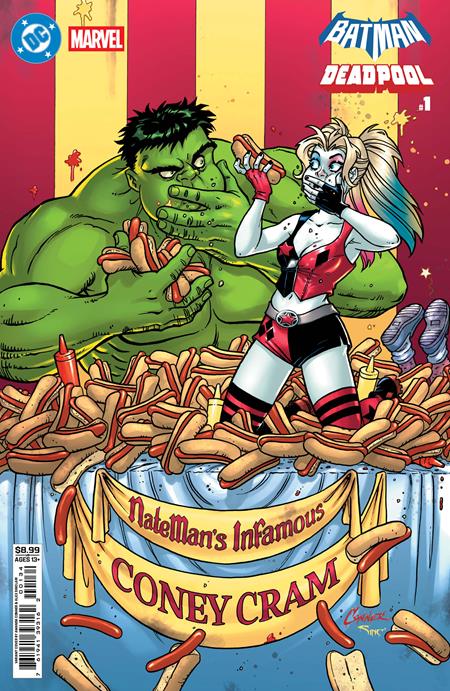 DC MARVEL BATMAN DEADPOOL #1 (ONE SHOT) CVR F AMANDA CONNER HARLEY QUINN HULK CARD STOCK VAR - Image 2