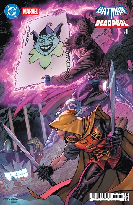 DC MARVEL BATMAN DEADPOOL #1 (ONE SHOT) CVR I ANDY KUBERT DAMIAN WAYNE GAMBIT CARD STOCK VAR - Image 2