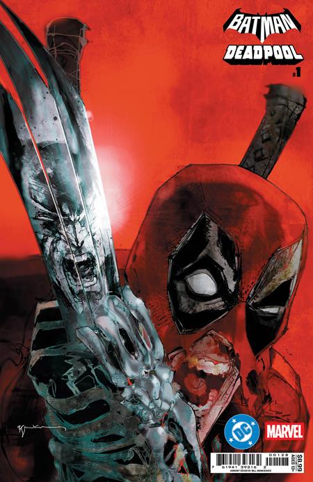 DC MARVEL BATMAN DEADPOOL #1 (ONE SHOT) CVR Q BILL SIENKIEWICZ INCREDIBLE HULK 340 HOMAGE CARD STOCK VAR - Image 2
