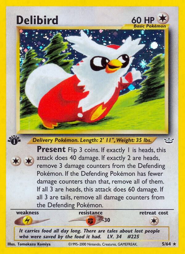 Delibird - 5/64 (N3) Moderately Played Unlimited Holofoil