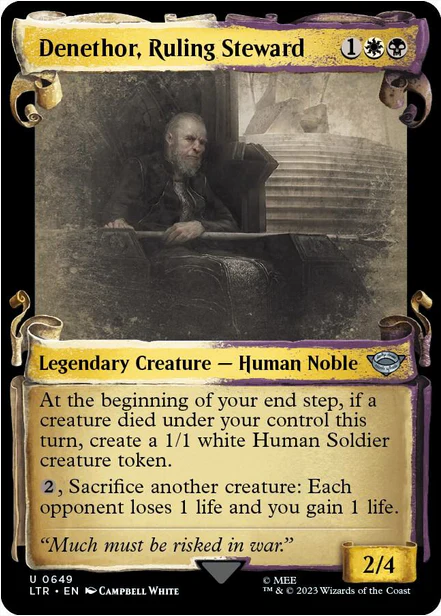 Denethor, Ruling Steward [#0649 Showcase Scrolls] (LTR-U-FOIL)
