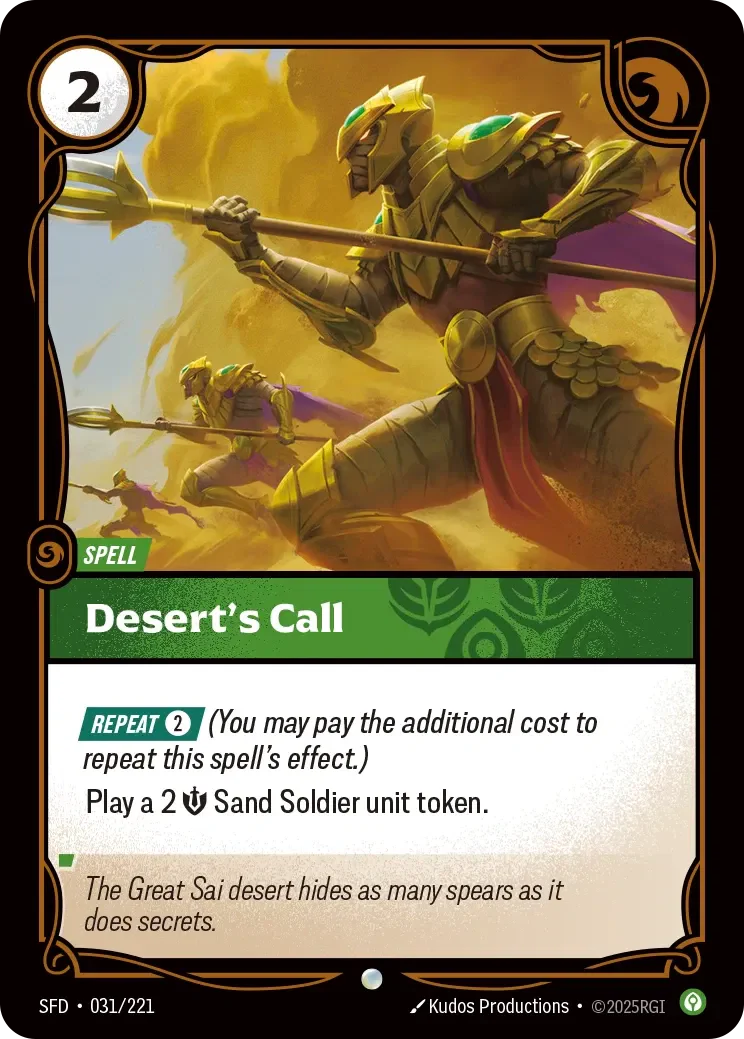 Desert's Call - 031/221 (SFD) Common
