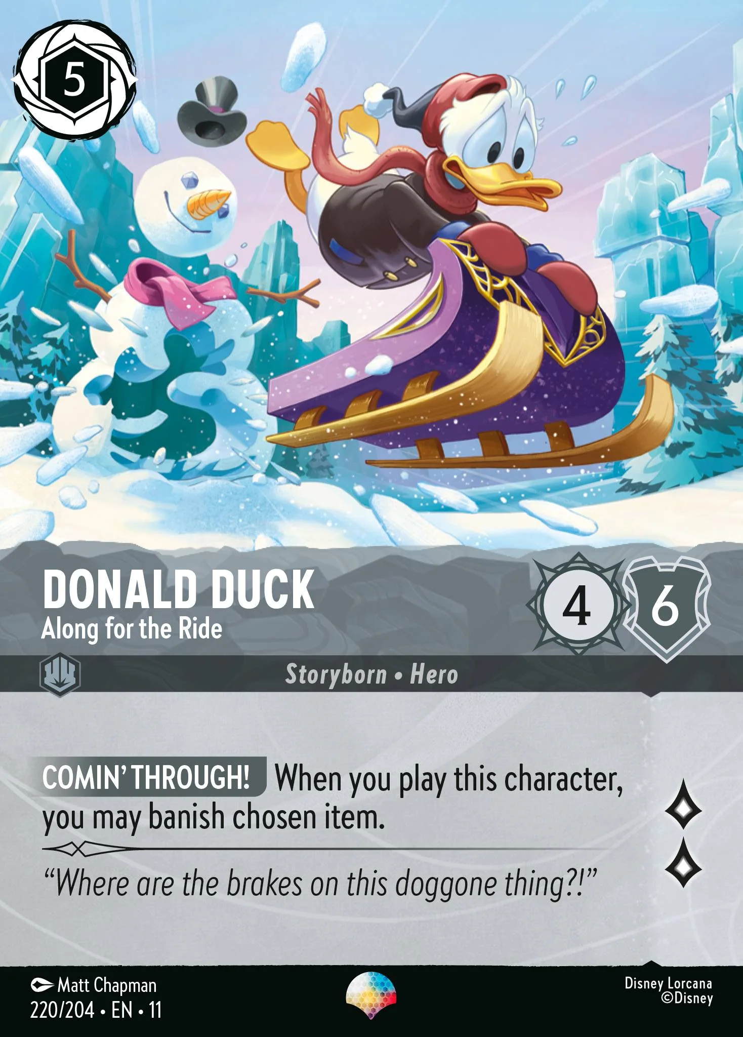 Donald Duck - Along for the Ride  (220/204 - Winterspell)  Epic