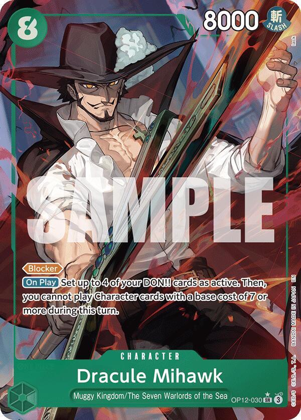 Dracule Mihawk (SR)- Legacy of the Master (OP12-030) Alternate Art
