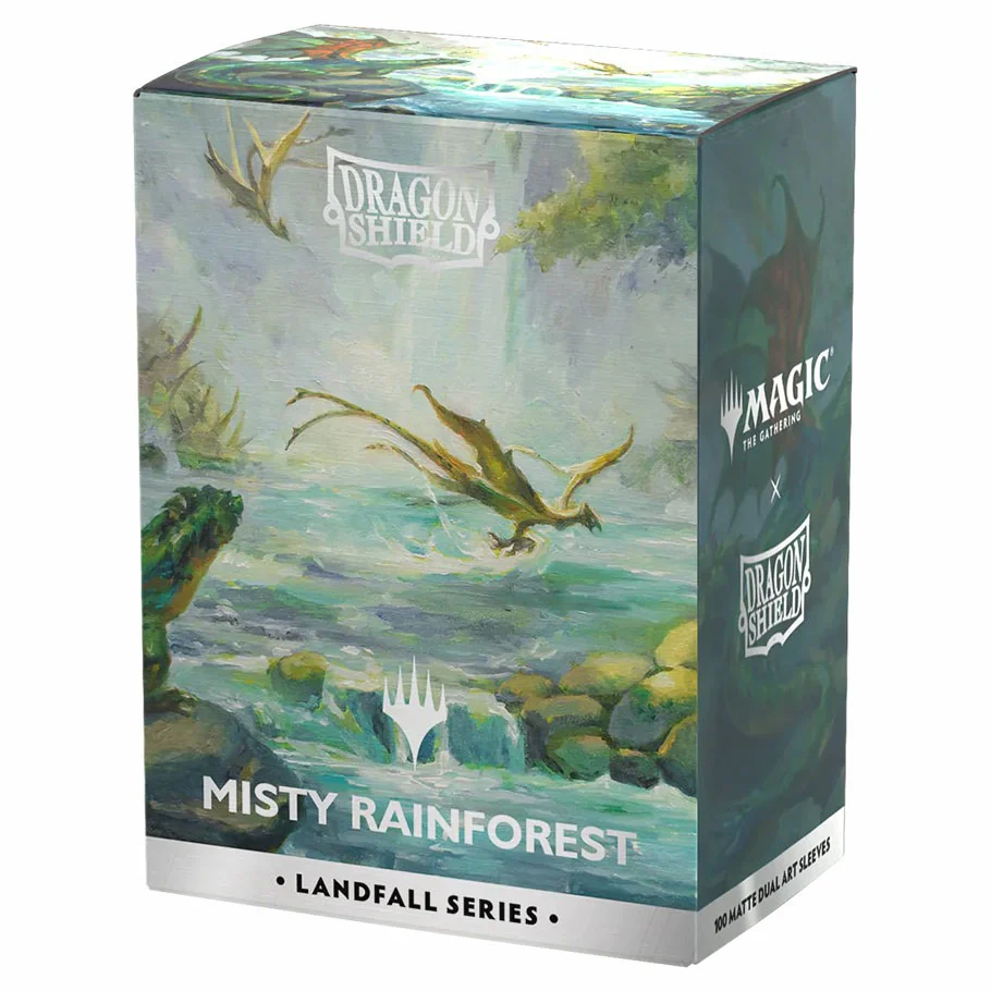 Dragon Shield: Standard - Dual Matte Art: MTG - Landfall Series: Misty Rainforest 100 Count