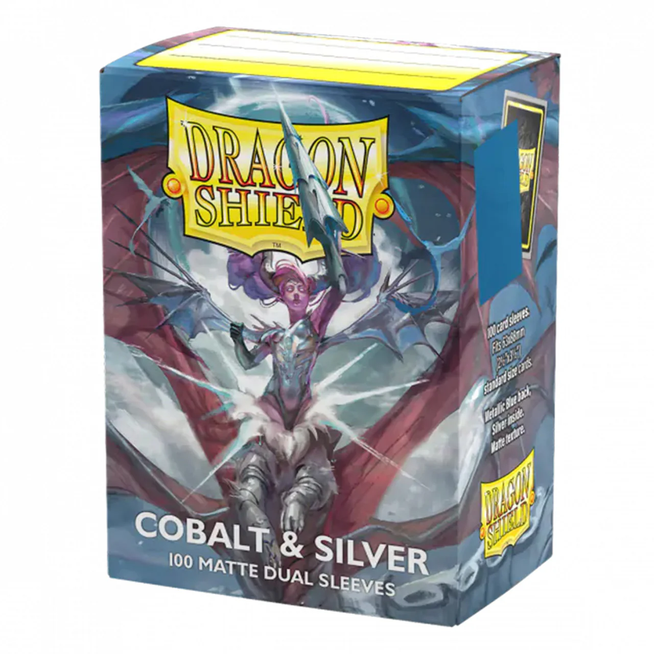 Dragon Shield: Standard - Dual Matte: Cobalt / Silver 100 Count - Image 3