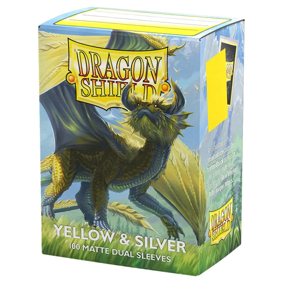 Dragon Shield: Standard - Dual Matte: Yellow & Silver 100 Count