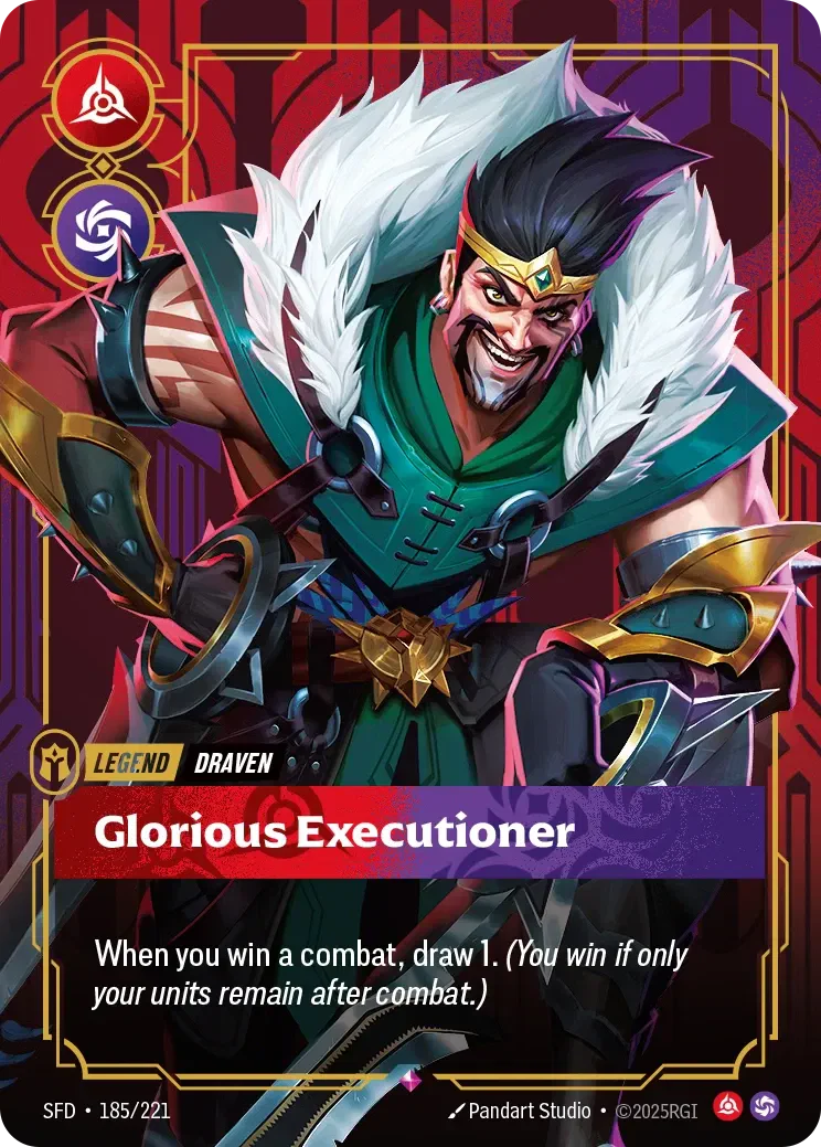 Draven - Glorious Executioner - 185/221 (SFD) Rare