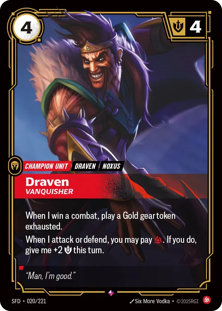Draven - Vanquisher - 020/221 (SFD) Rare